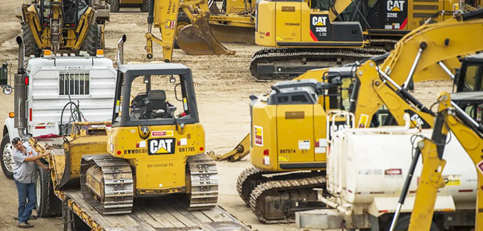 Construction equipment in Pasadena, Texas