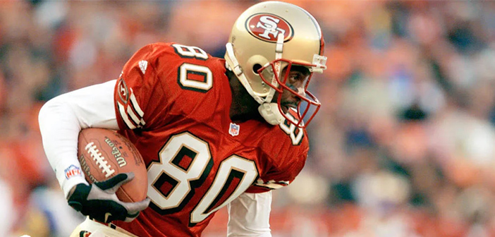 Jerry Rice in the field