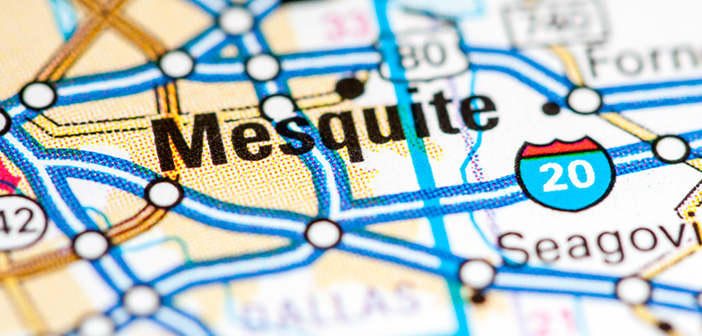 Mesquite, Texas on the map