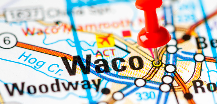 Waco, Texas on the map
